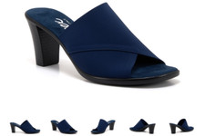 Onex Crista Navy Elastic Slide Wedge Sandal Women's US sizes 5-11/NEW  