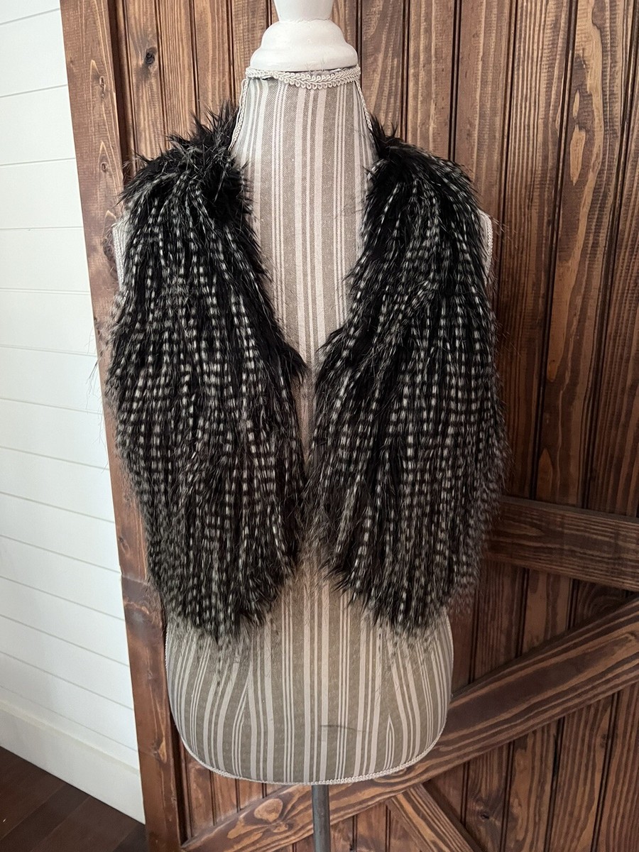 Simply Vera Vera Wang Women's Lined Faux Fur Vest Size S/M (Y1)