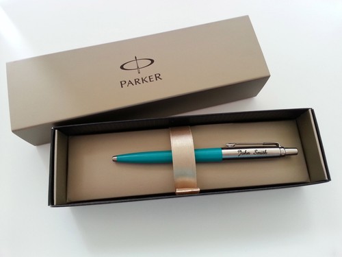 Personalised Engraved Parker Jotter Ballpoint Pen + GIFT Box option PRESENT - Foto 16 di 17