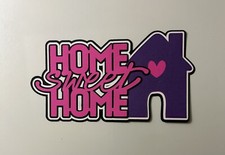 Home Sweet Home Handmade Scrapbook Title Paper Pierced Die Cut