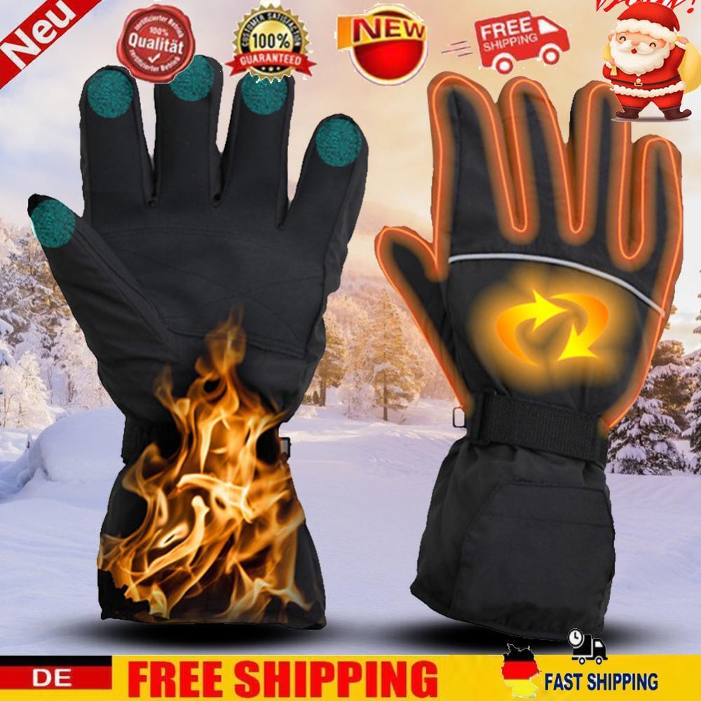 Image of Touch Screen Heated Gloves USB Charging Warm Heated Gloves Cold-Proof for Winter
