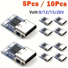 5/10Pcs USB-C PD Type-C DC Fixed Voltage Power Trigger Module 9 12 15 20V Female