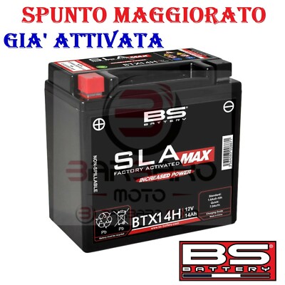 Battery A Gel Sealed Enabled BS SLA Max BTX14H BMW K1200 R And S 2005-2017