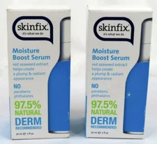 Lot of 2 Skinfix Moisture Boost Serum 1 fl oz Red Seaweed Extract