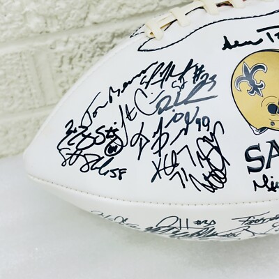 RARE‼ 2009 Baden New Orleans Saints Litho Signed Team Football