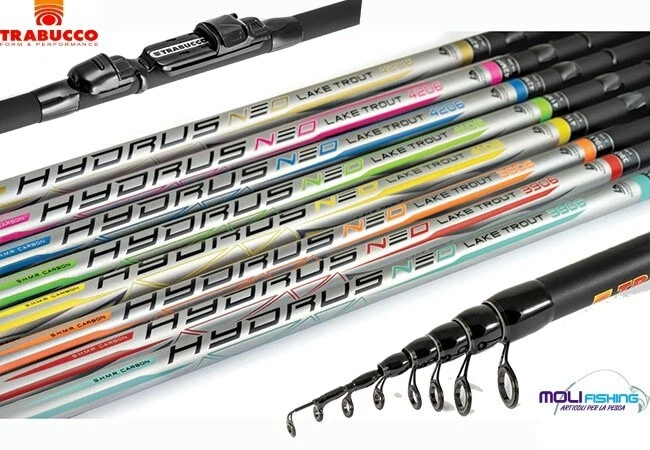 TRABUCCO FISHING DIFFUSION CANNA PESCA TROTA LAGO TRABUCCO HYDRUS NEO LAKE TROUT 2 LUNGHEZZE 4 AZIONI NEW
