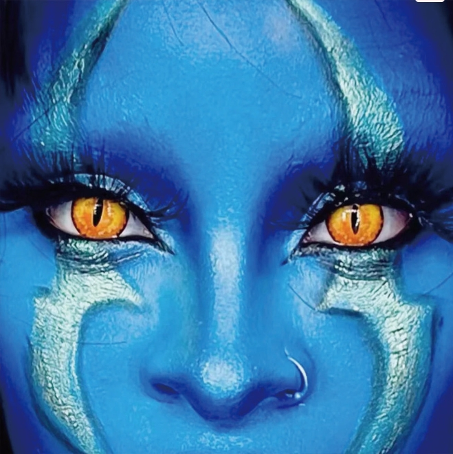 cat eye Contact Lens Storage Soaking Case Pumpkin Eyeball Witch Gothic