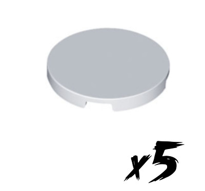 5x LEGO 67095   3x3 Fliese rund   tile round   hellgrau   Light Bluish Gray