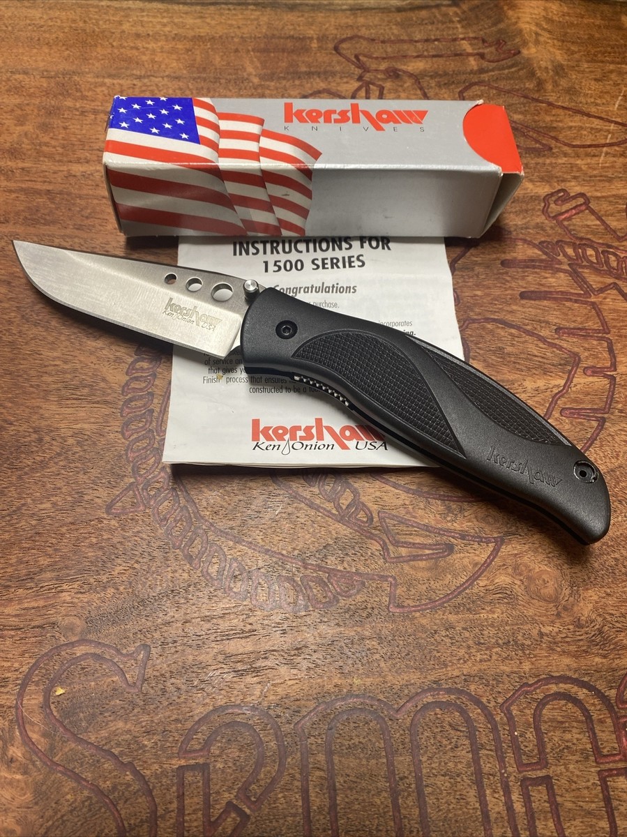 RARE/DISCONTINUED KERSHAW 1560 WHIRLWIND PLAIN BLADE Folding Knife