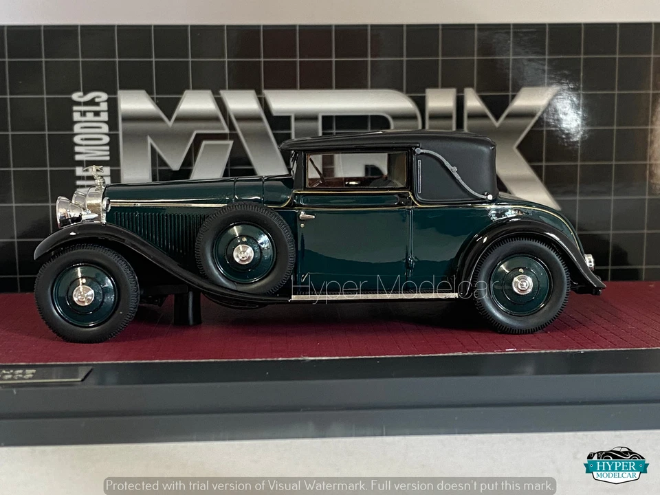 MATRIX SCALE MODELS 1/43 Hispano Suiza H6B 11608 PW  1927 Green Art.MX50806-041 - Immagine 2 di 4