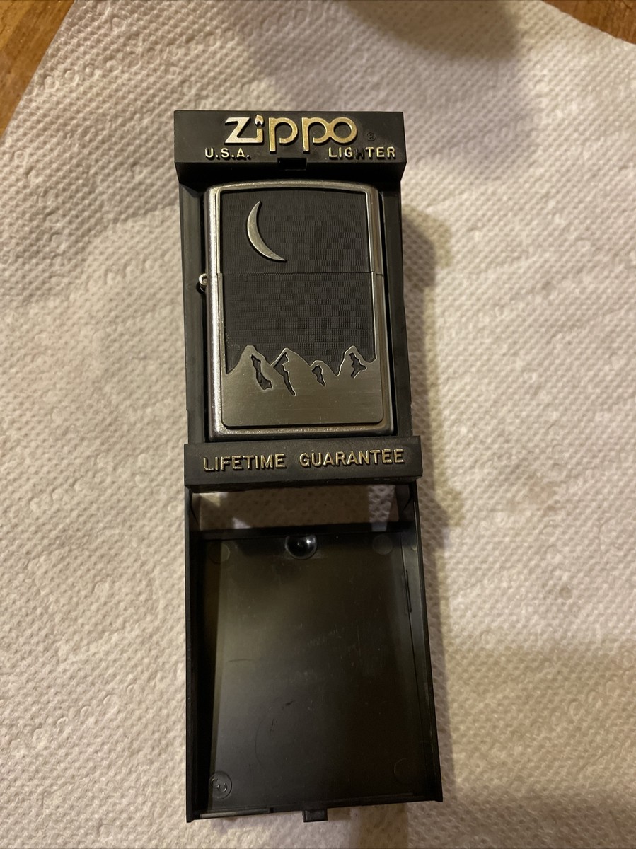 ZIPPO 1999 LIGHTER new, unused, Moon & Mountains new in box --- XV