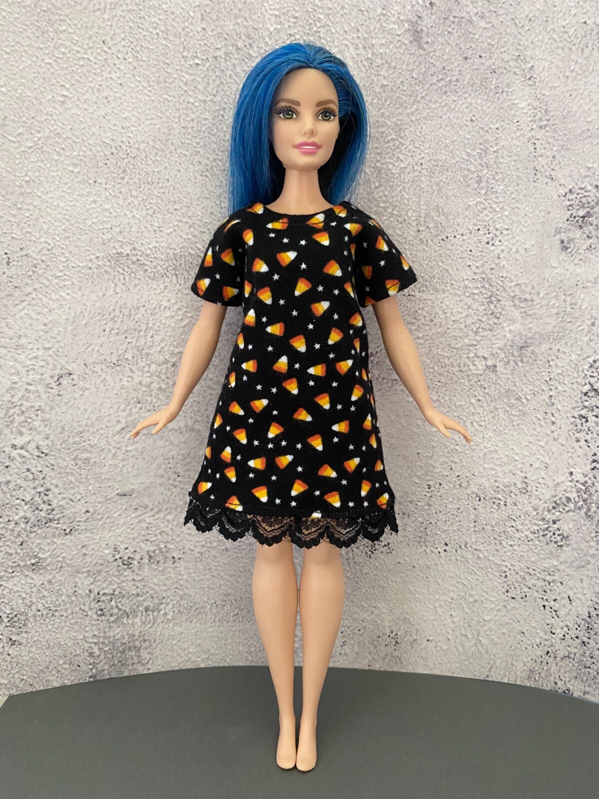 Handmade Nightshirt Pajamas for Curvy Fashion Dolls by TKCT CandyCorn