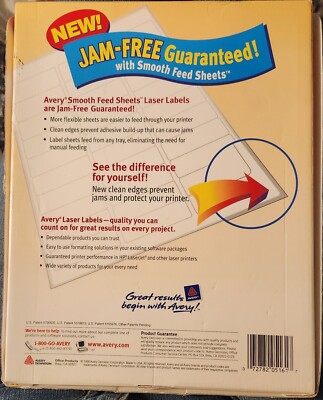 Avery 5161 Laser White Address Labels 2000 Labels 1