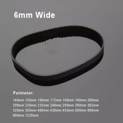 GT2 2mm Pitch 6mm Width Closed Loop Synchronous Timing Belt for Pulley CNC 3D