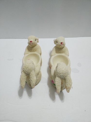 Vintage Easter Bunny Rabbit Egg Cup Pebble Sand Glaze Porcelain Bisque Spring 2 - Picture 8 of 15
