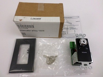 Lowell KL100DB KL100-DB Attenuator w/Key 100W 70V 33dB Total Black - 1 Unit OPEN