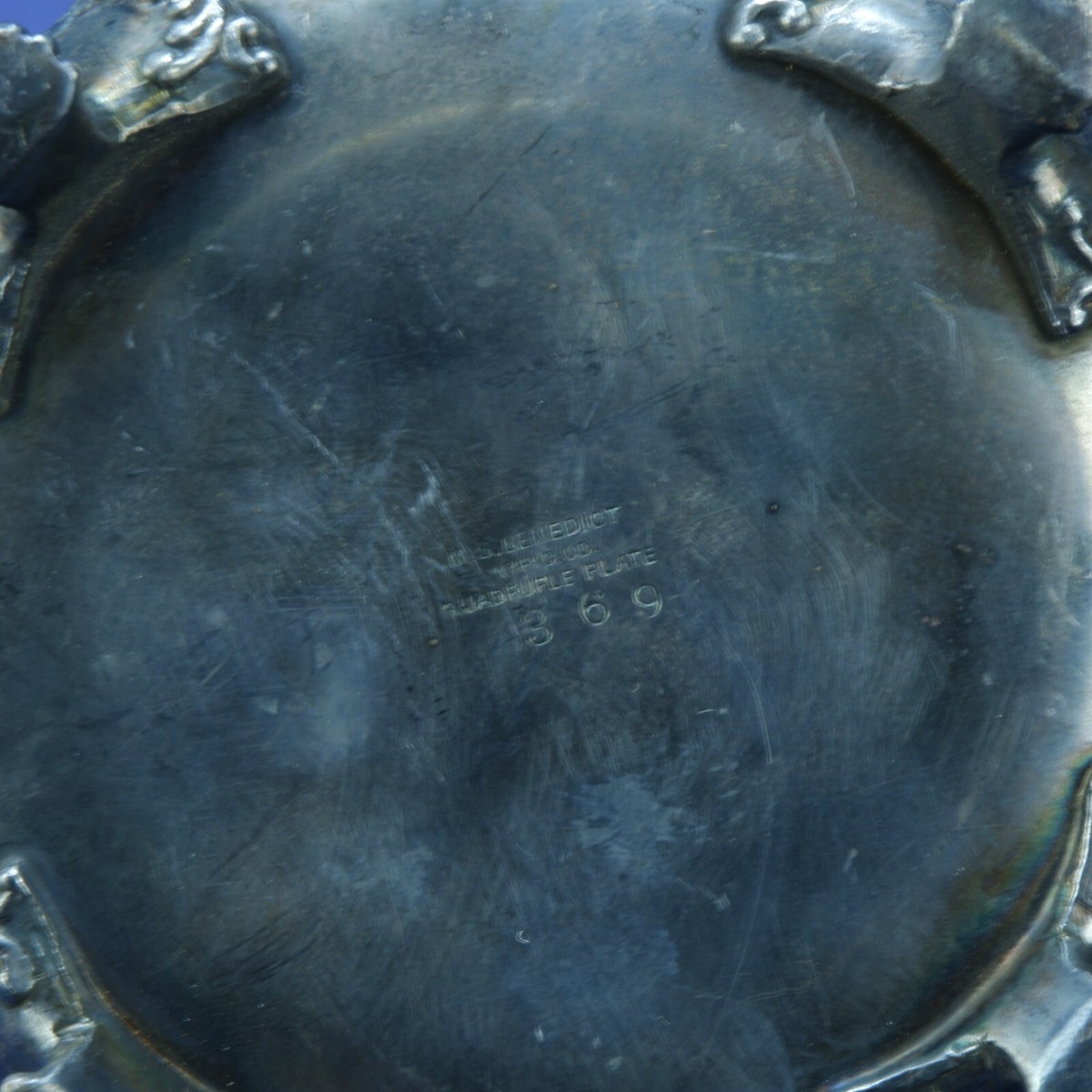 Antique Benedict Quadruple Plate Butter Cooler Bowl w/ Spoon