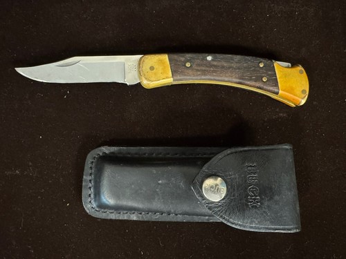 Couteau Pliant BUCK 110 Vintage '69 - Modèle Rare 2 Lignes V3V6 Avec Fourreau - Collection
