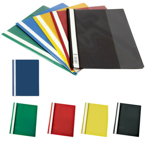 A4 Berichtsdateien Klarsichtfront verschiedene Farben Präsentation Projektordner Packung 25 - Bild 2 von 5