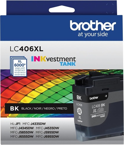Brother LC406XL Black High-Yield Ink Cartridge Genuine Exp. 08/2027