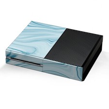 Xbox One Console Skins Decal Wrap ONLY - Baby Blue Ice Swirl Marble