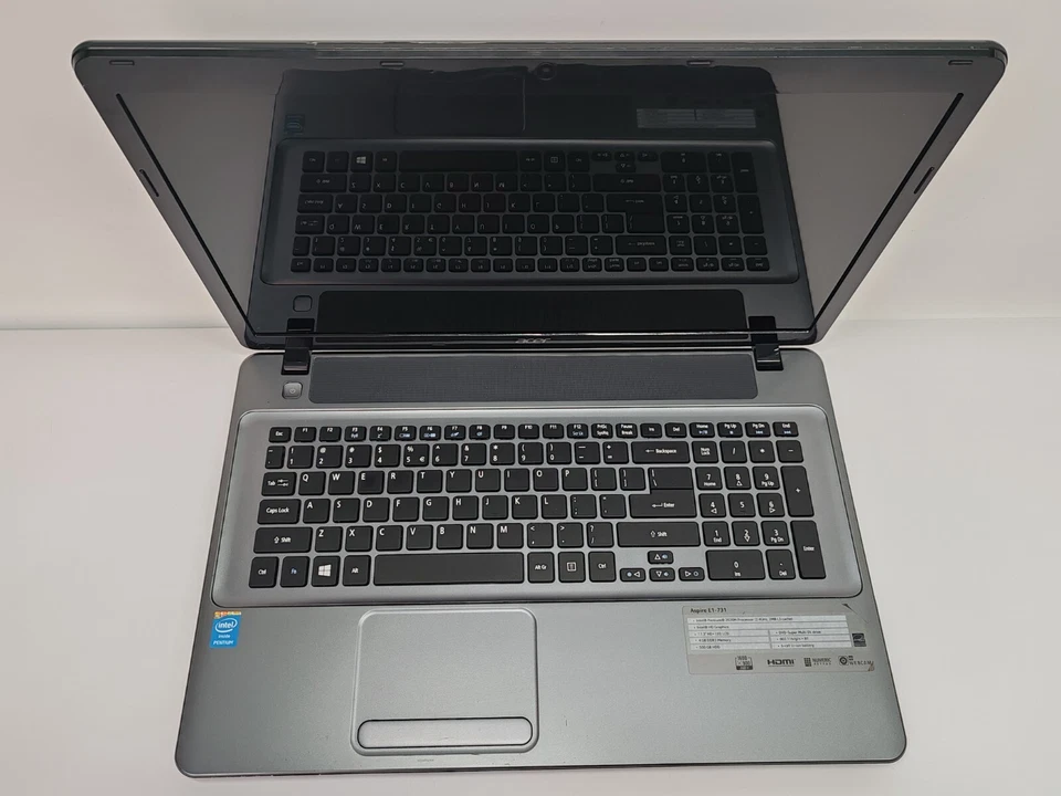 NOTEBOOK ACER ASPIRE ES1-731 INTEL PENTIUM 2020M 8GB RAM 500GB HD WIFI WEBCAM - Immagine 3 di 4