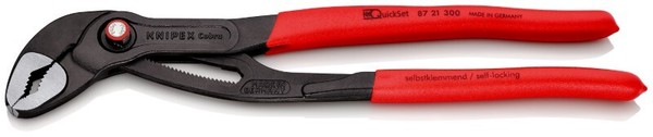 Knipex 87 21 300 Cobra® Quickset Hightech-Wasserpumpenzange Mit Rutschhemmendem-image