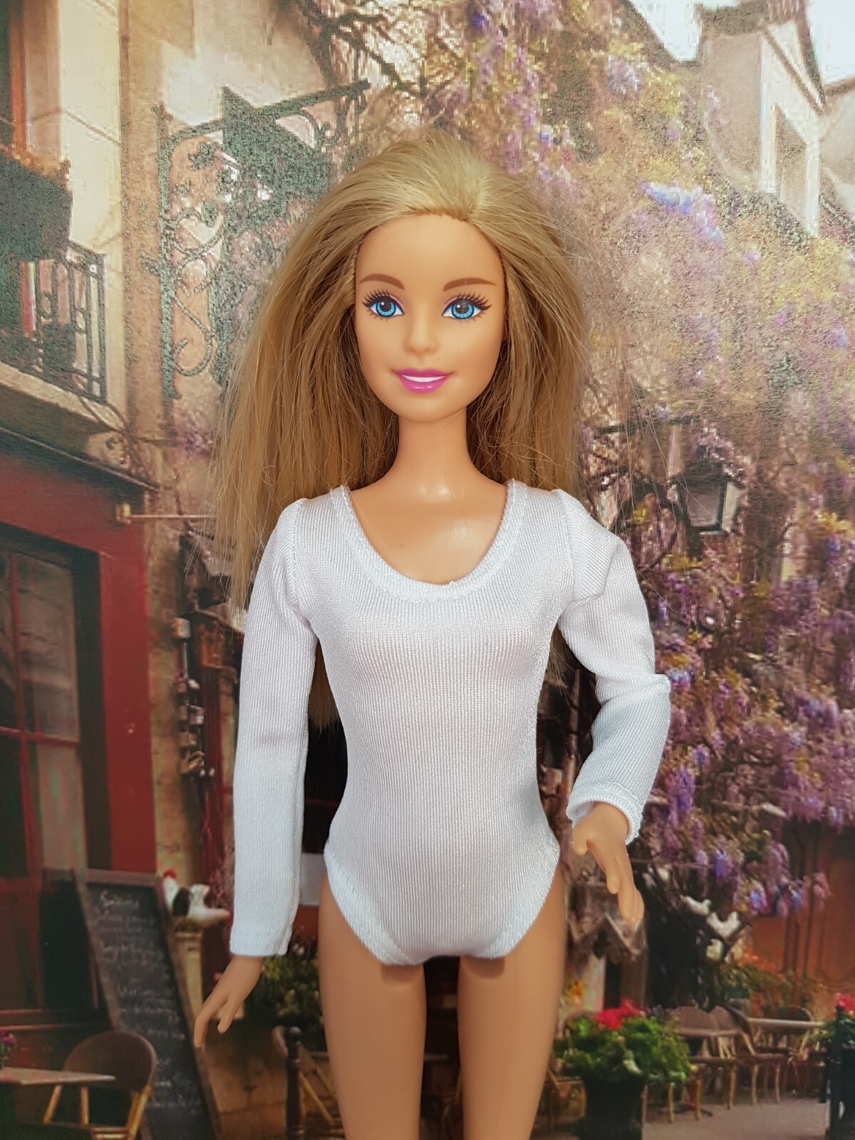 Long sleeve bodysuit leotard for  1/6 scale 11.5" fashion doll clothes