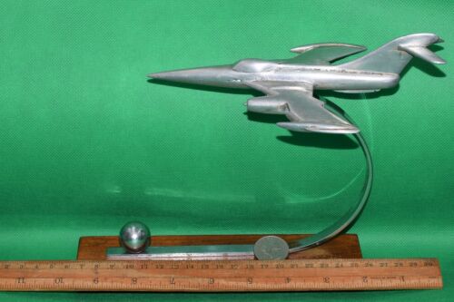 GIOCATTOLO ANTICO Aereo in Metallo Modello Aereo Spazio Fatto a Mano Desktop Militare Modello Vintage - Foto 15 di 24