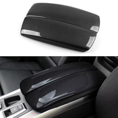 For BMW X5 X6 E71 E70 07-13 Carbon Fiber Color Car Center Armrest Box Trim Cover