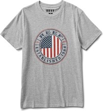 REEF Men's S/S T-Shirt MARSHALL - HGREY - Size Meduim  - NWT - LAST ONE LEFT