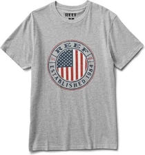REEF Men's S/S T-Shirt MARSHALL - HGREY - Large - NWT - LAST ONE LEFT