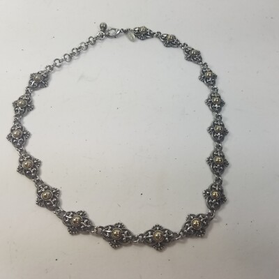 Park Lane Statement Necklace Baroque Silver tone with Gold Tone Accent