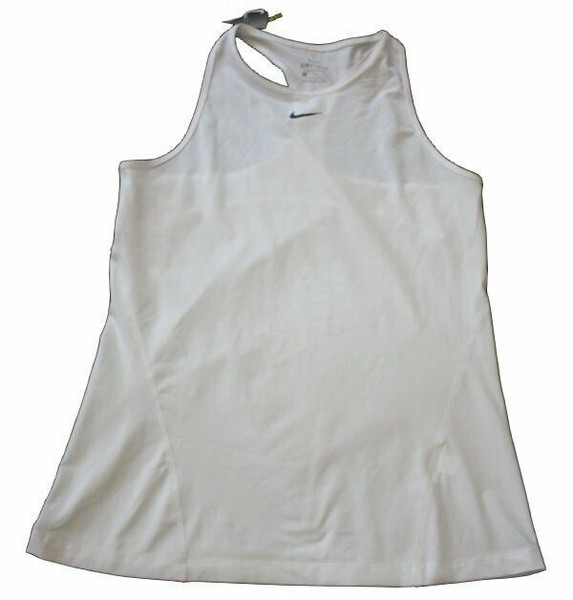 Damen Nike Funktionstank Tanktop Trainingstop Nkct Dry Weiss 728739-100 Gr. S-image