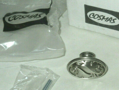 Cosmas 4297SN Satin Nickel Floral Cabinet Hardware Oval Oblong Knob FREE SHIP