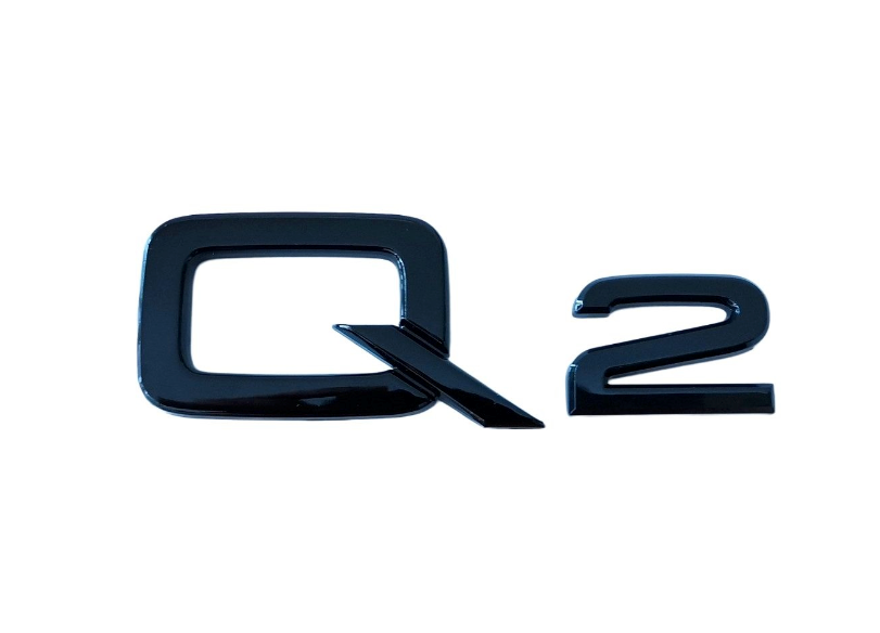 Glossy Black FIT AUDI Q2 REAR TRUNK EMBLEM BADGE NAMEPLATE DECAL LETTER NUMBER