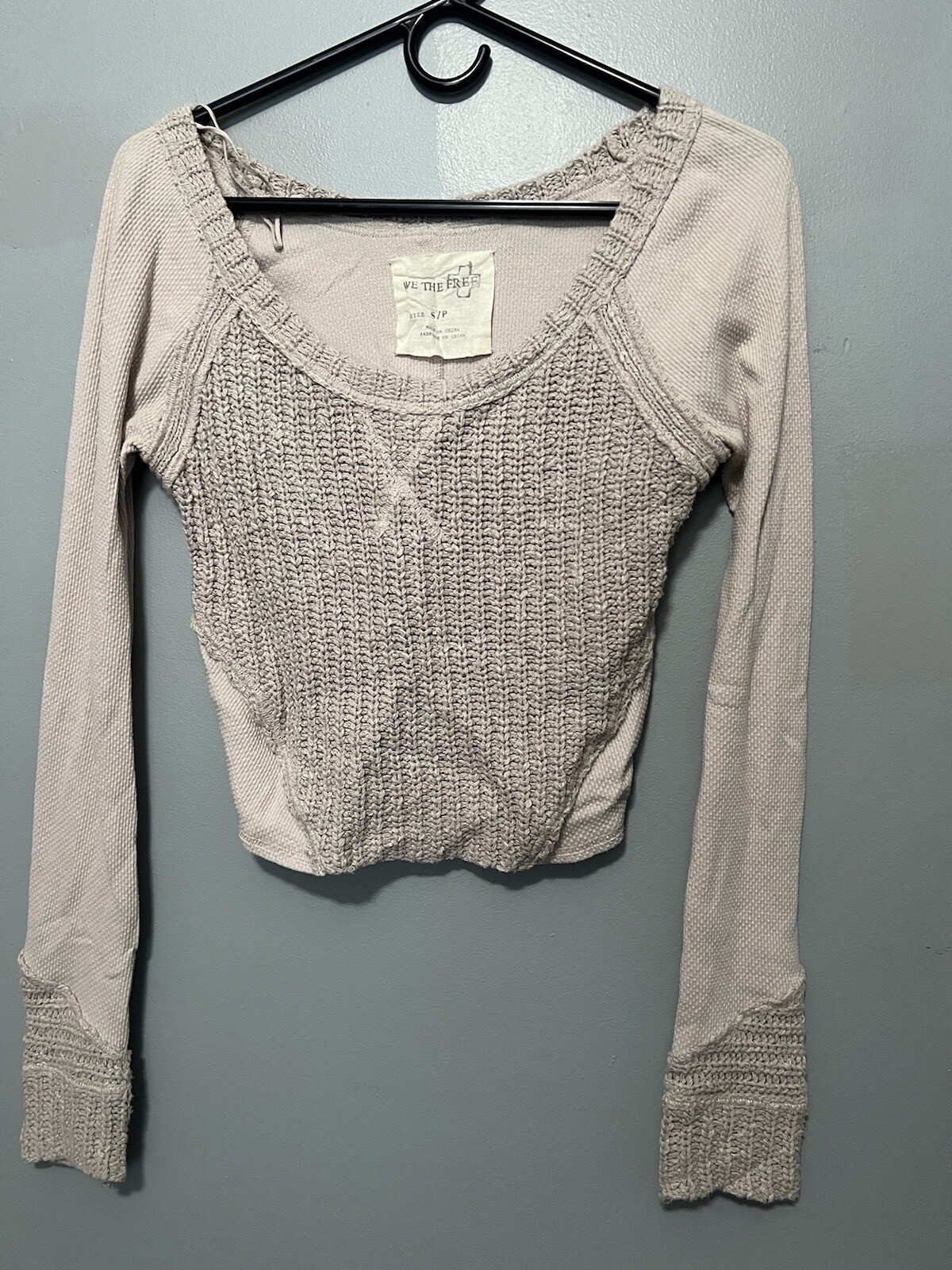 Free People Size Small Cropped Sweater - image 1