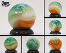5/8" Vitro Agate Aquamarine Marble M- beautiful blended pattern
