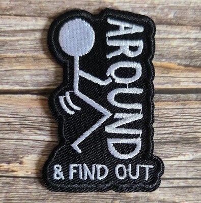 Fafo Fck Around And Find Out Funny Punk Rock Skater Iron On Patch