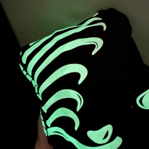 Unique Vintage Glow In The Dark Skeleton Halloween Dress Women’s M A Line Swing - Picture 6 of 12