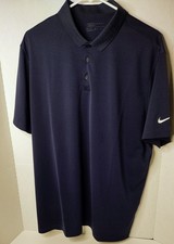 Nike Golf Dri-Fit Men's Navy Blue Polo Shirt Size XL Short Sleeve Collared