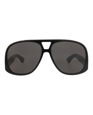 Saint Laurent Womens Aviator Black Black Grey Fashion Designer Eyewear