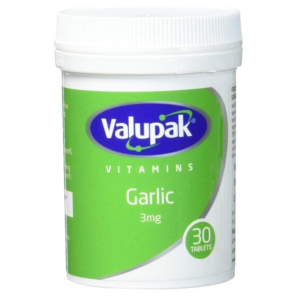 Valupak Garlic 3mg 30 Tablets