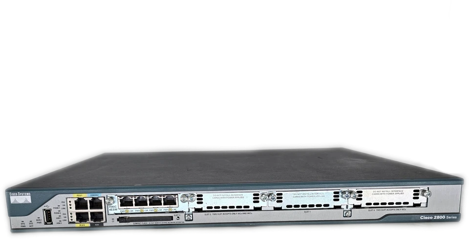Cisco 2801 Integrated Services Router HWIC-4ESW Wired Ethernet 2-Port - Image 2 of 4