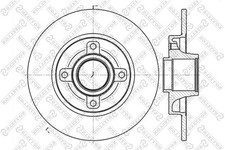 Bremsscheiben voll hinten für Peugeot 307 CC 308 II Citroën C4 I 3A/C 3E