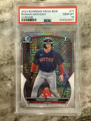 ROMAN ANTHONY 1st 2023 Bowman Chrome Mega Box Mojo Refractor PSA 10 GEM MT