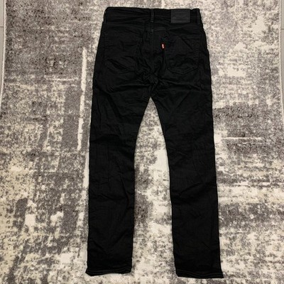 LEVIS 512 Premium Herren Jeans Hose W33 L34 Schwarz Taper Slim Fit Denim
