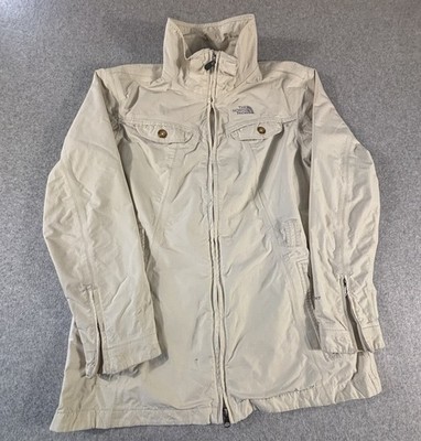 The North Face Womens Large Beige Lightweight Jacket Zip Outdoor Coat