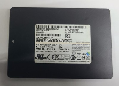 Samsung MZ-7TY2560 256GB 2.5 inch SATA Solid State Drive SSD