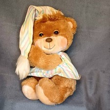 Vtg Fisher Price Teddy Beddy Bear Plush Striped Pajamas Sleepy Eyes 80s Baby